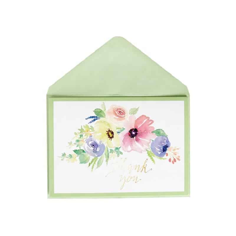 Custom Flower Thank You Cards with Envelope — custom card printing
