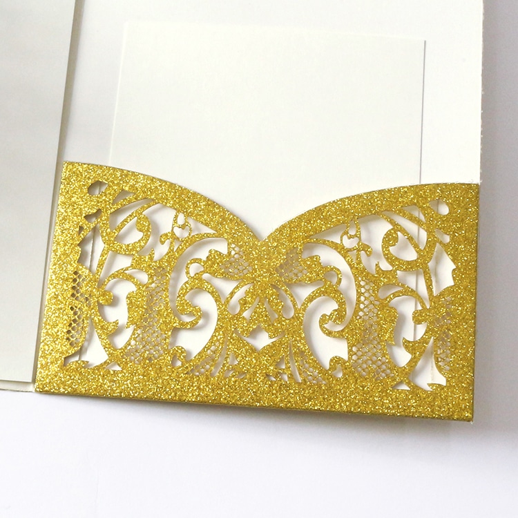 Custom Folded Gift invitation card with ecvelope view 2