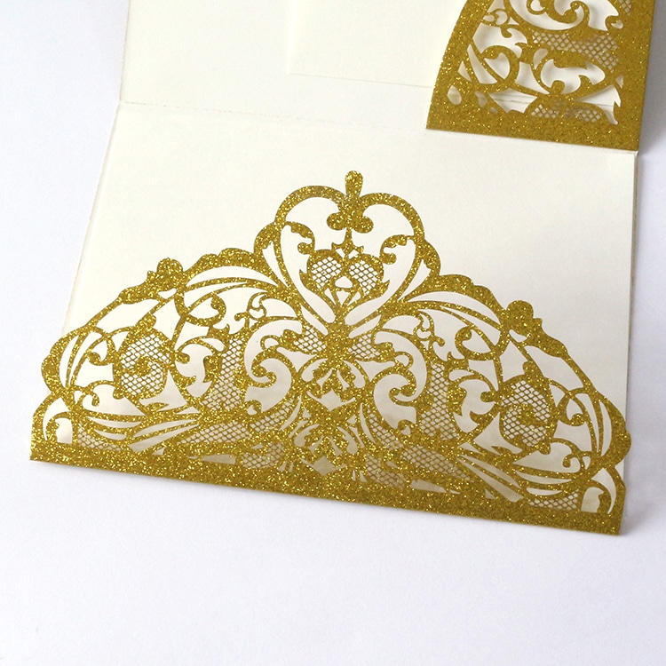 Custom Folded Gift invitation card with ecvelope view 4