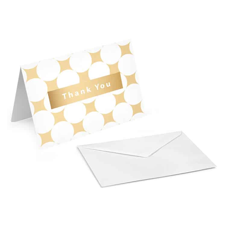 Custom Gold Foil Blank Thank You Cards view 3