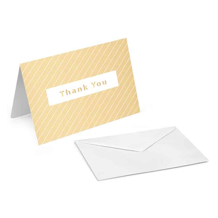 Custom Gold Foil Blank Thank You Cards view 4