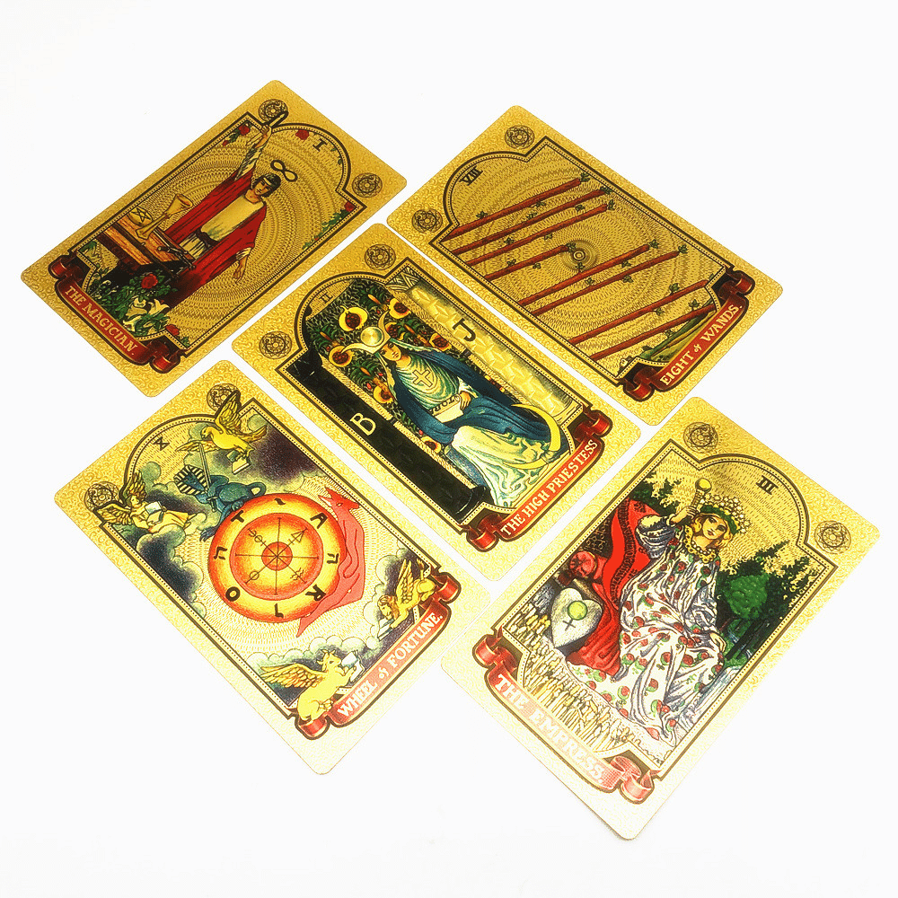 Custom Gold Foil Tarot Cards Set view 4