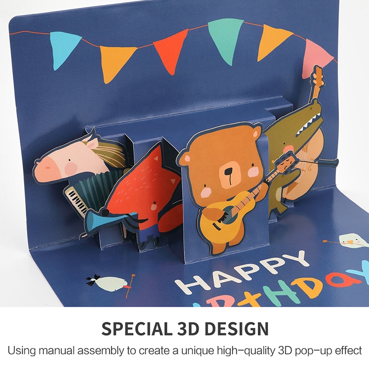 Custom Handmade 3D Pop Up Greeting Cards view 3