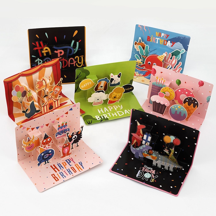 Custom Handmade Animals 3D Greeting Cards view 2