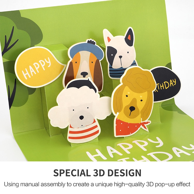 Custom Handmade Animals 3D Greeting Cards view 4