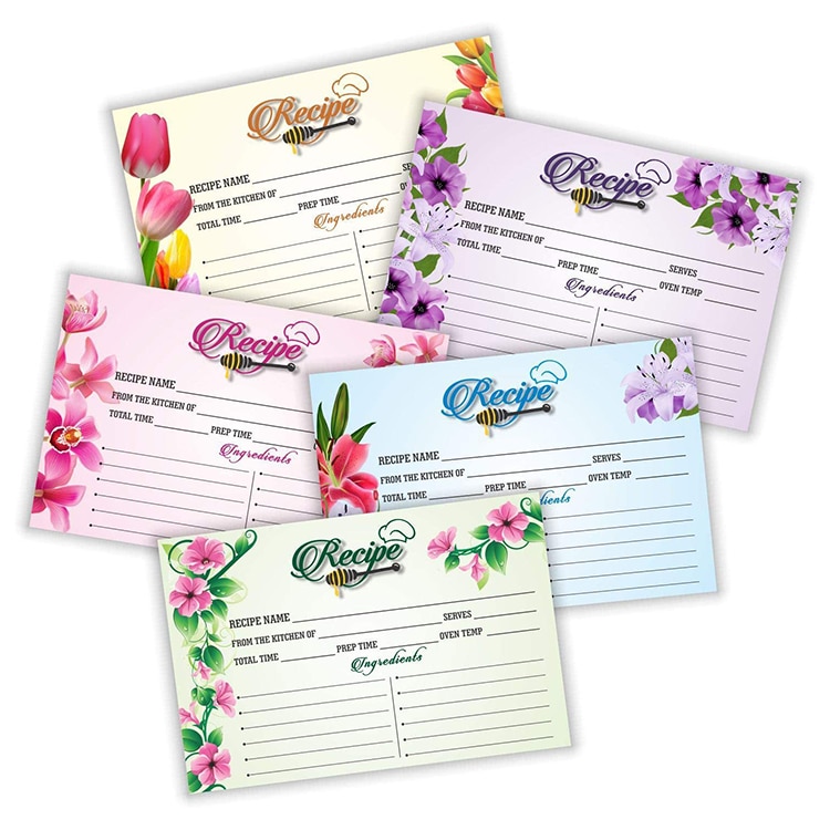 Custom High Quality 50PC One Set 4x6 Recipe Cocktail Cards — custom card printing