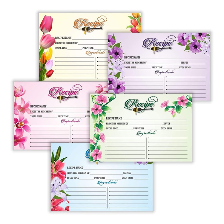 Custom High Quality 50PC One Set 4x6 Recipe Cocktail Cards view 4
