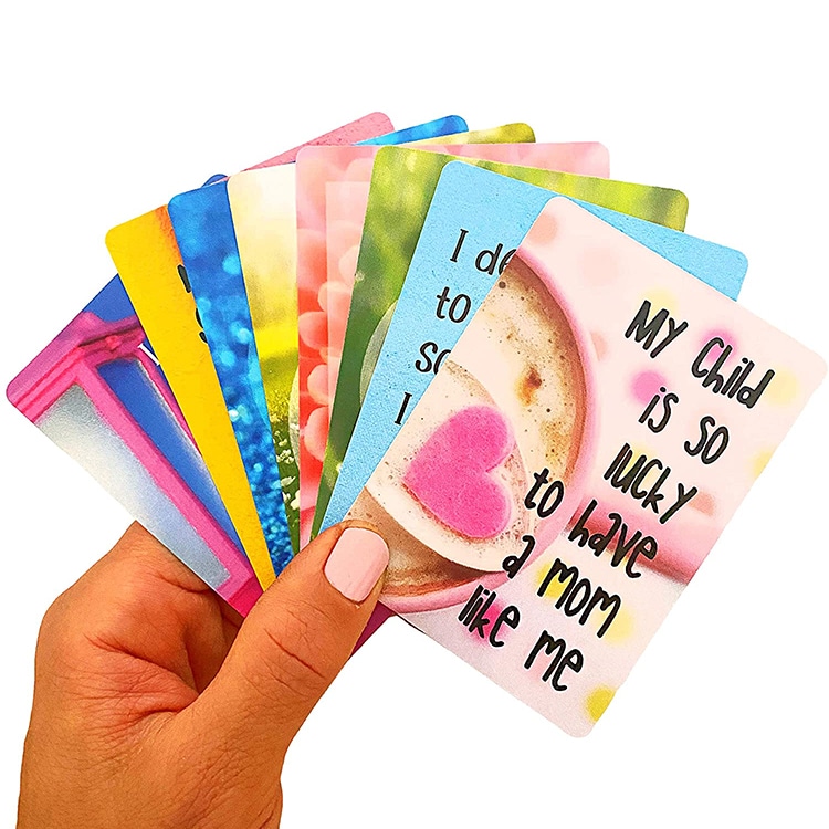 Custom Kids Women Daily Self Positive Affirmation Card view 3