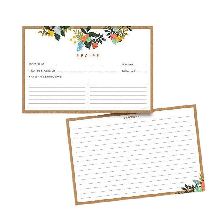Custom Kitchen Cooking Tips Recipe Cards — custom card printing