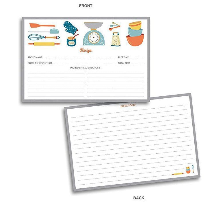 Custom Kitchen Cooking Tips Recipe Cards view 2