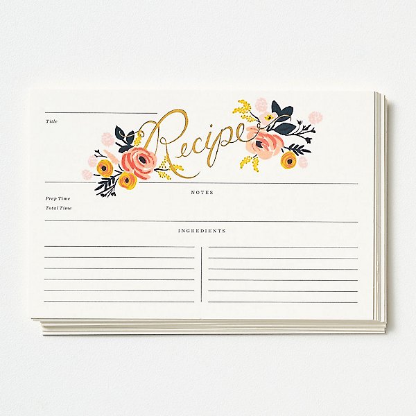 Custom Kraft Household Kitchen Note Card Recipe Cards view 2