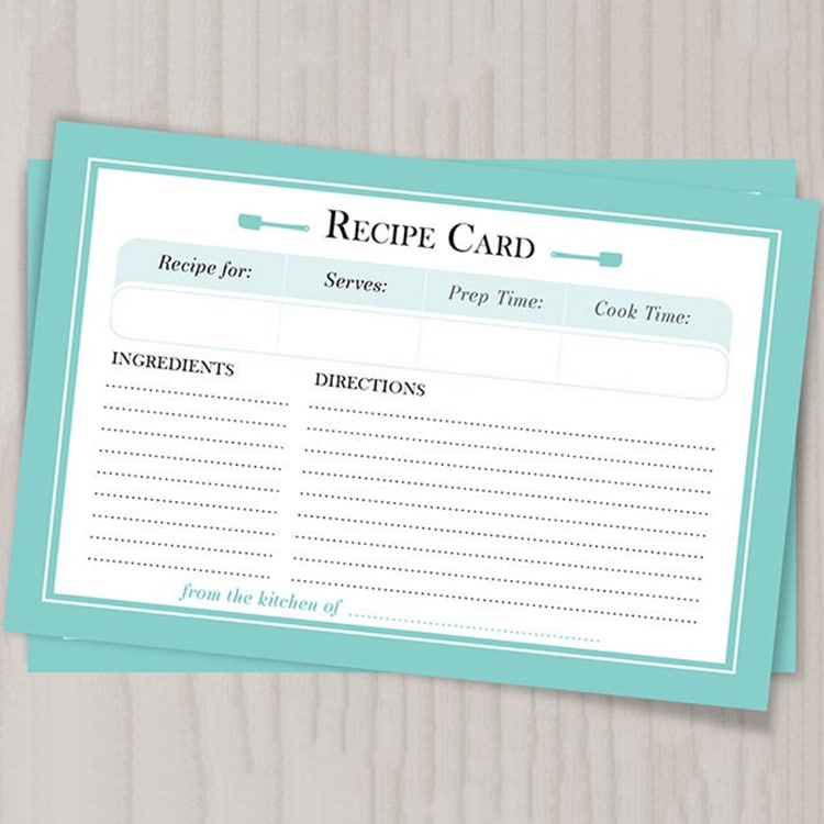 Custom Kraft Household Kitchen Note Card Recipe Cards view 3