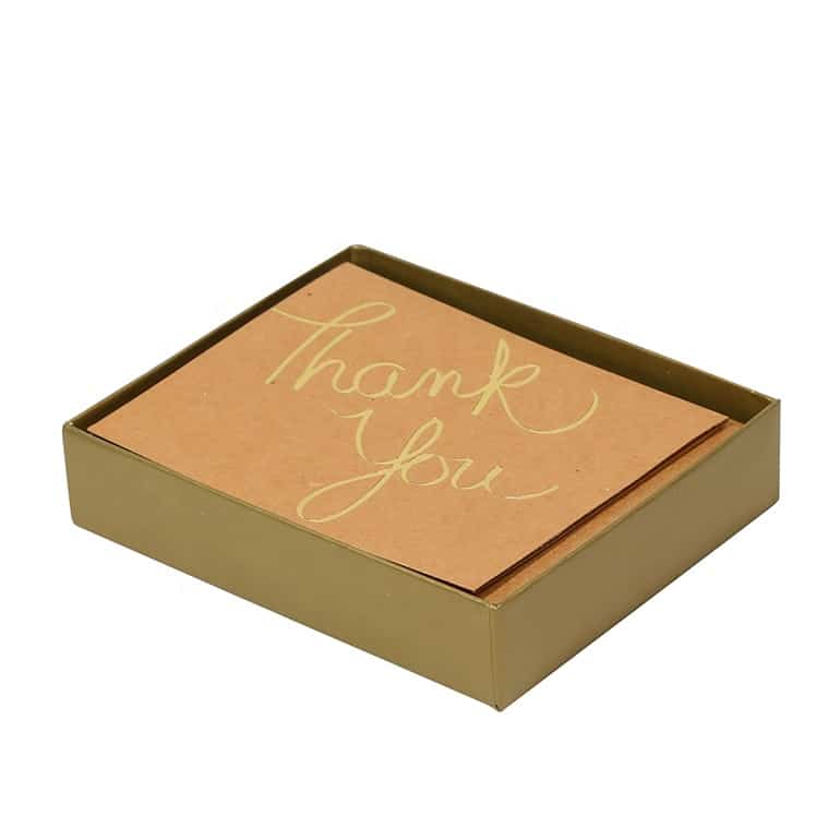 Custom Kraft Paper Boxed Thank You Cards view 2