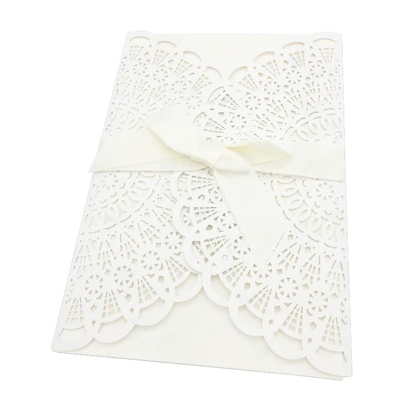 Custom Laser Cut Wedding Card view 2