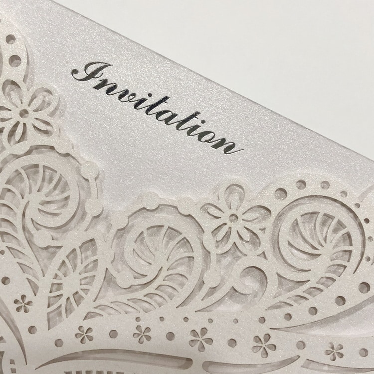 Custom Laser Cut Wedding Card view 3