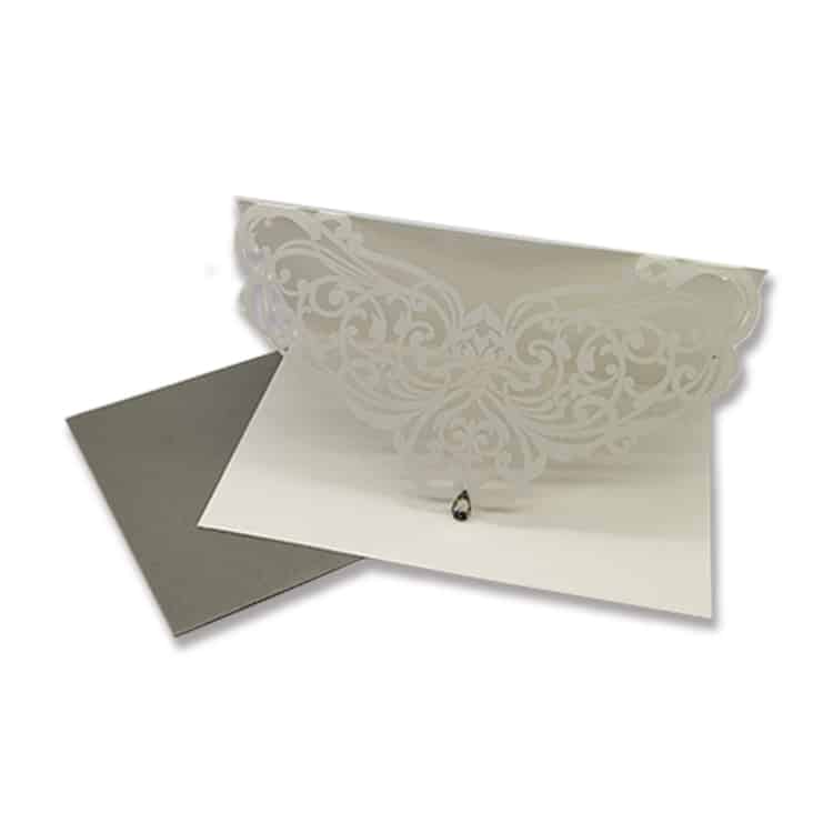 Custom Laser Cut Wedding Card view 4