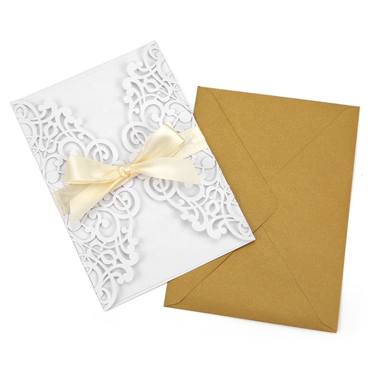 Custom Laser Cut Wedding Invitation Cards view 2