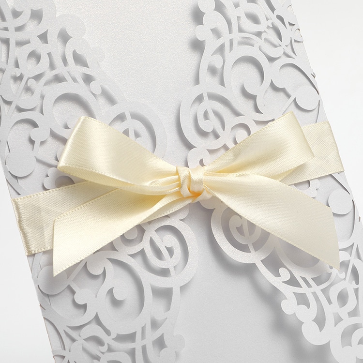 Custom Laser Cut Wedding Invitation Cards view 3