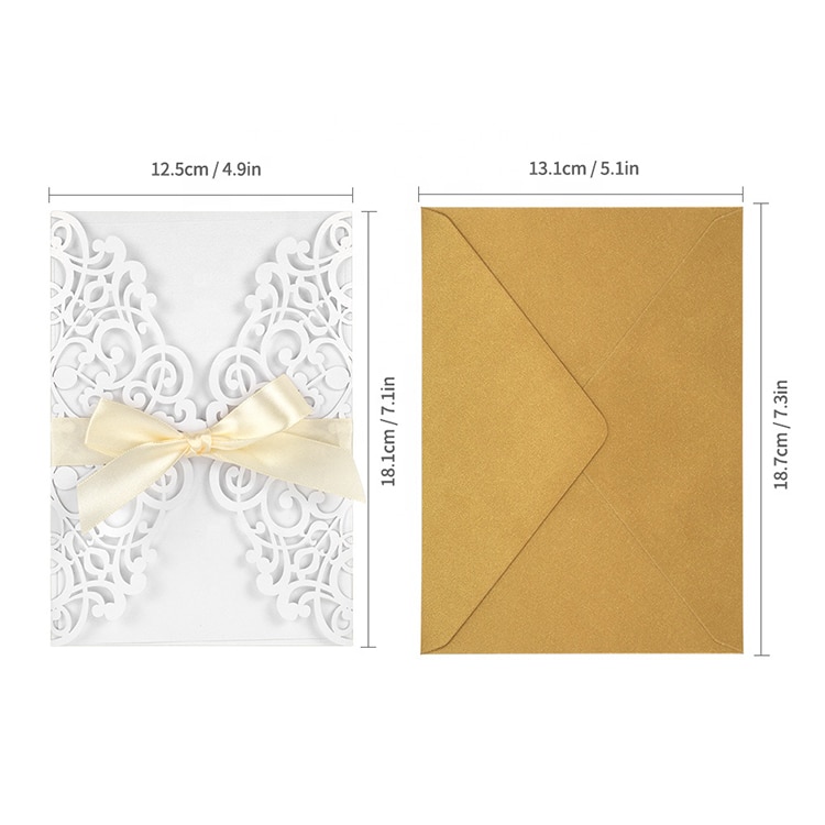 Custom Laser Cut Wedding Invitation Cards view 4