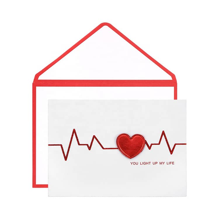 Custom Love Valentines Day Greeting Cards with envelope — custom card printing