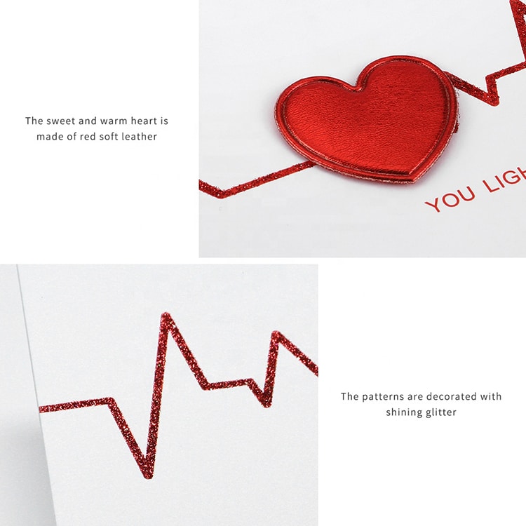 Custom Love Valentines Day Greeting Cards with envelope view 3