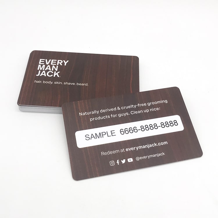 Custom Matt surface Plastic gift card view 4