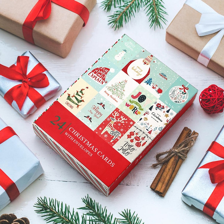 Custom Merry Christmas Greeting Cards view 2