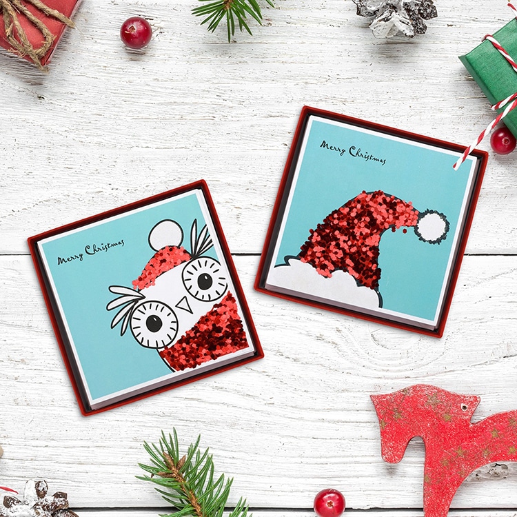 Custom Merry Christmas Greeting Cards with Envelope view 2