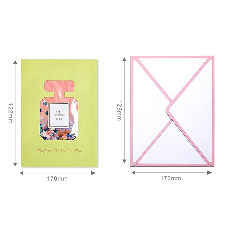 Custom Mothers Day Greeting Cards with Shaking Sequins view 2