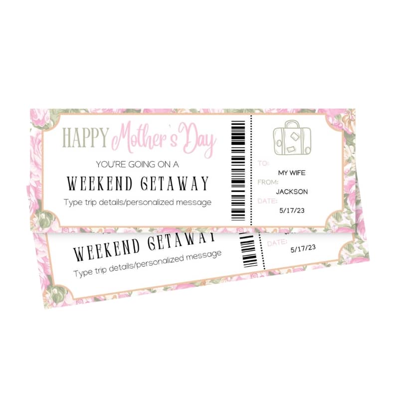 Custom Mother's Day gift Certificates — custom card printing