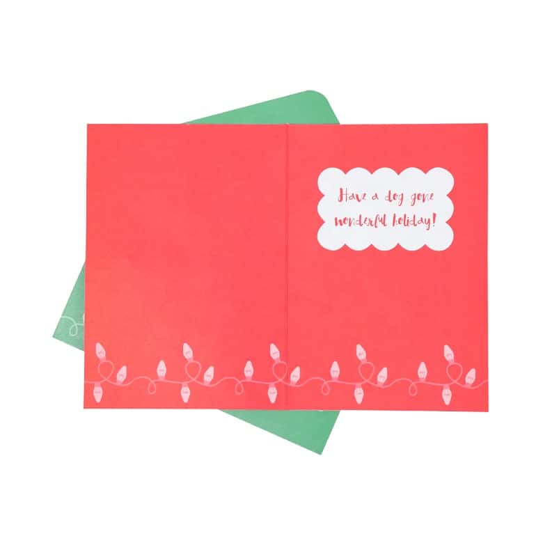 Custom Naughty Dog Merry Christmas Cards view 3
