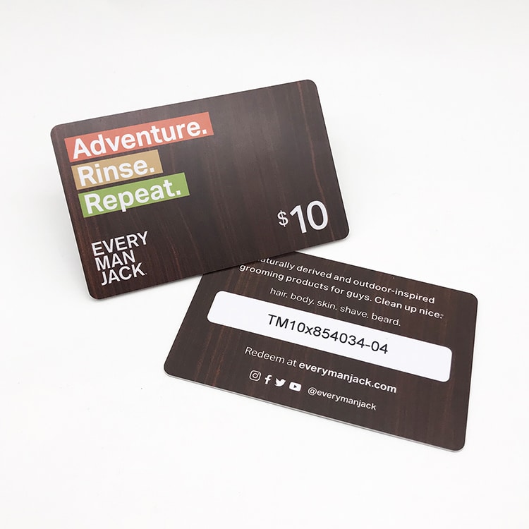 Custom PVC Plastic gift card view 2