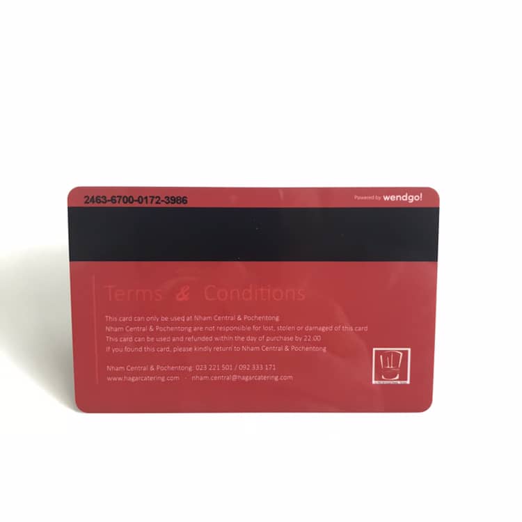 Custom PVC magntic stripe member card view 4