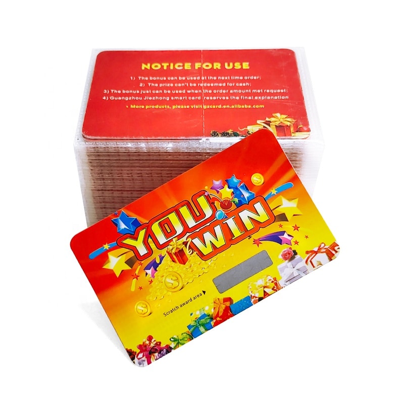 Custom Paper Lottery Ticket Scratch Off Cards view 2