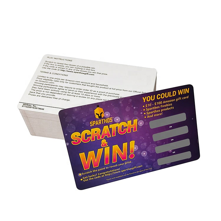 Custom Paper Lottery Ticket Scratch Off Cards view 3
