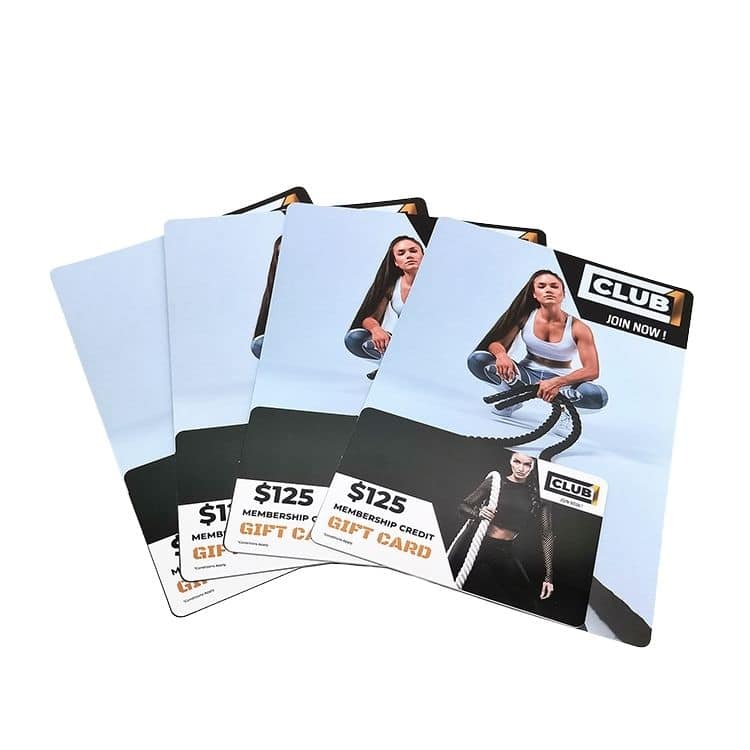 Custom Plastic GYM club gift card — custom card printing