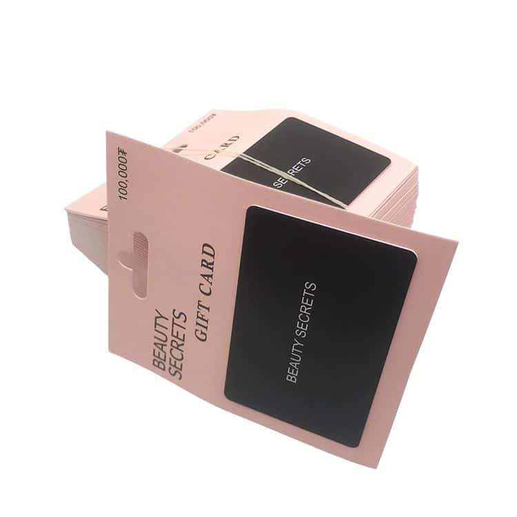 Custom Plastic Gift card with paper card holder — custom card printing