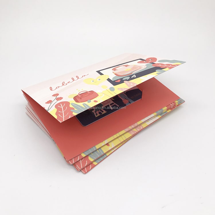 Custom Plastic Gift card with paper card holder view 2
