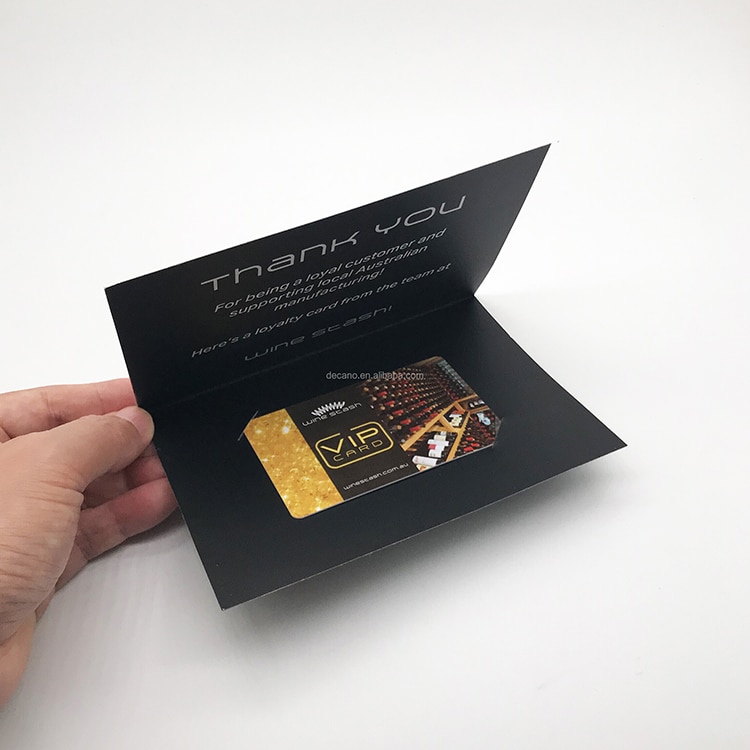 Custom Plastic Gift card with paper card holder view 4