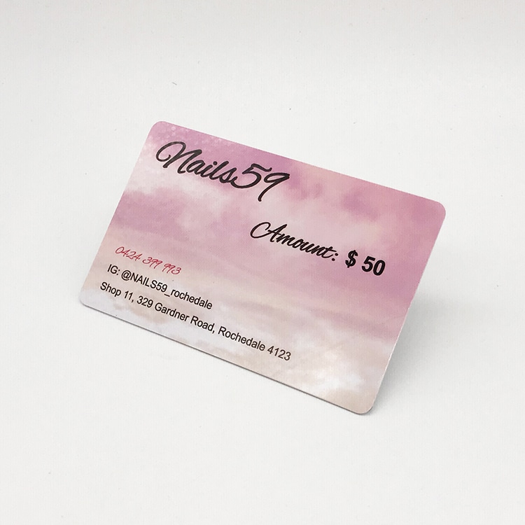 Custom Plastic Gift voucher card view 2