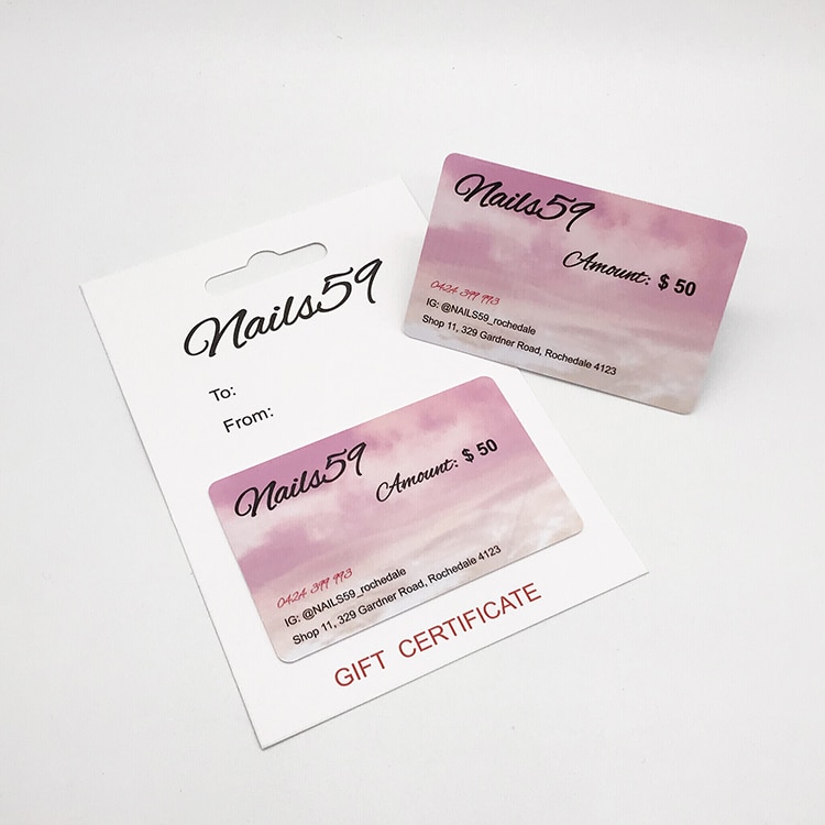 Custom Plastic Gift voucher card view 3