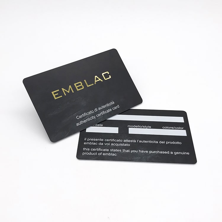 Custom Plastic card with gold foil view 4