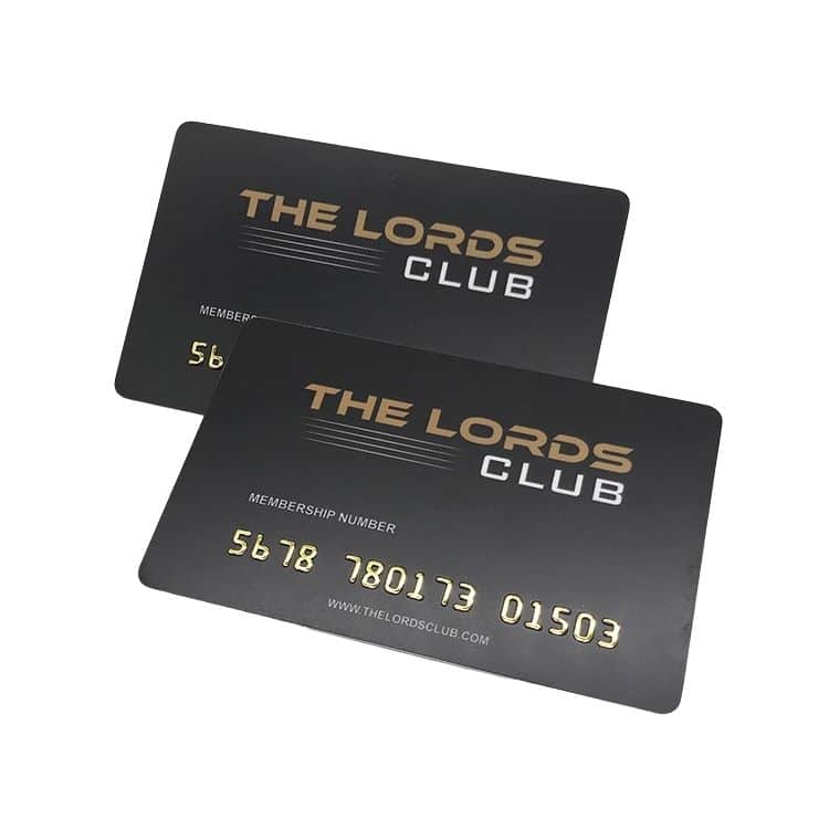 Custom Plastic emember card with embossing number — custom card printing