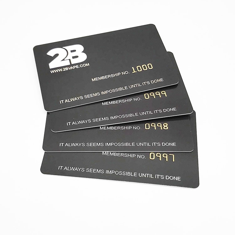 Custom Plastic emember card with embossing number view 3