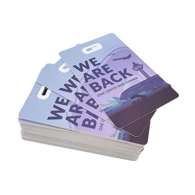 Custom Plastic lanyard card with luggage loop — custom card printing