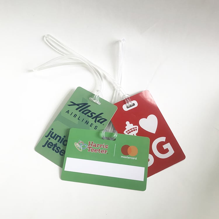Custom Plastic lanyard card with luggage loop view 2