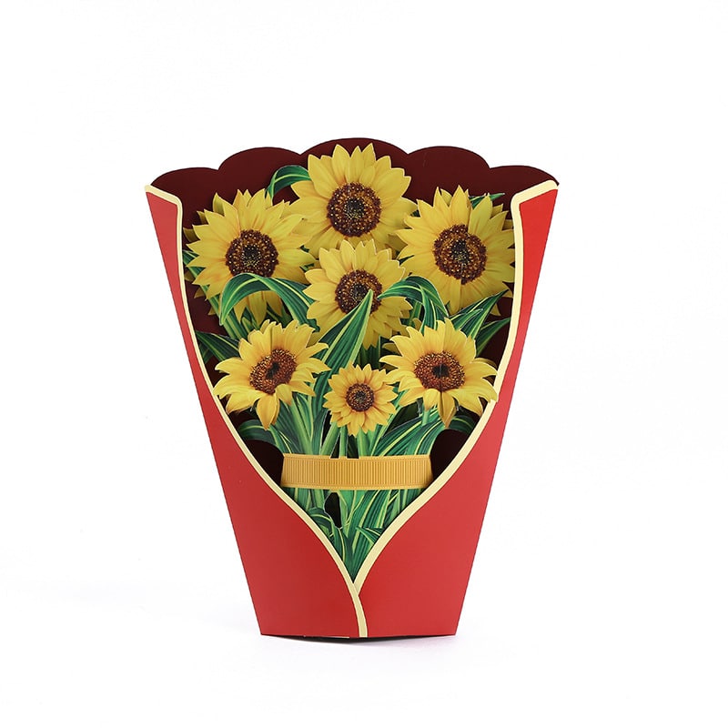 Custom Pop-up bouquet — custom card printing