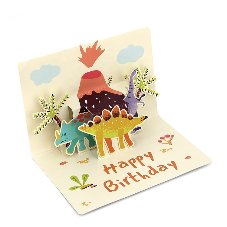Custom Printed Happy Birthday 3D Pop Up Greeting Cards — custom card printing