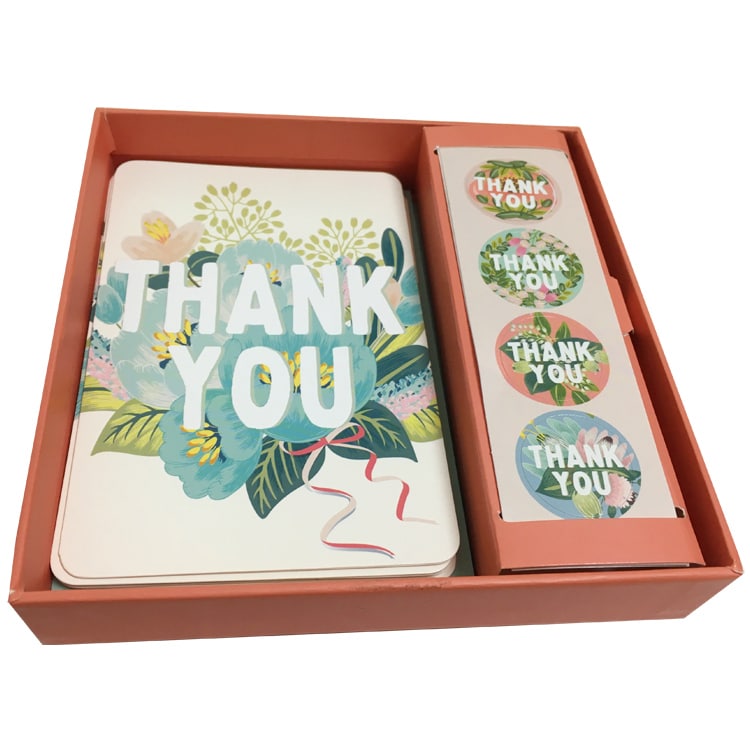Custom Printed New Year Thank you Note Card Set — custom card printing