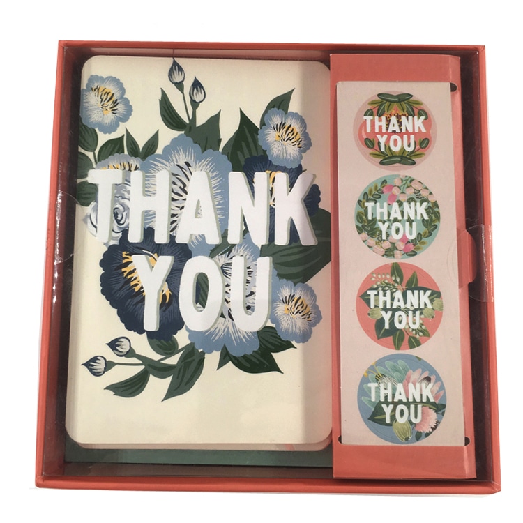 Custom Printed New Year Thank you Note Card Set view 2